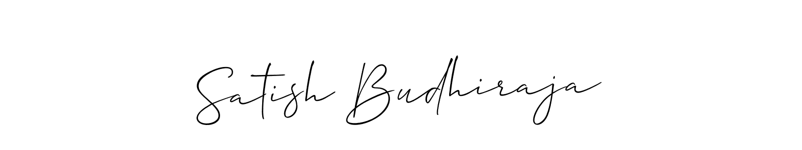 Make a short Satish Budhiraja signature style. Manage your documents anywhere anytime using Allison_Script. Create and add eSignatures, submit forms, share and send files easily. Satish Budhiraja signature style 2 images and pictures png