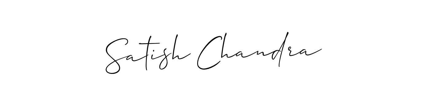 You should practise on your own different ways (Allison_Script) to write your name (Satish Chandra) in signature. don't let someone else do it for you. Satish Chandra signature style 2 images and pictures png