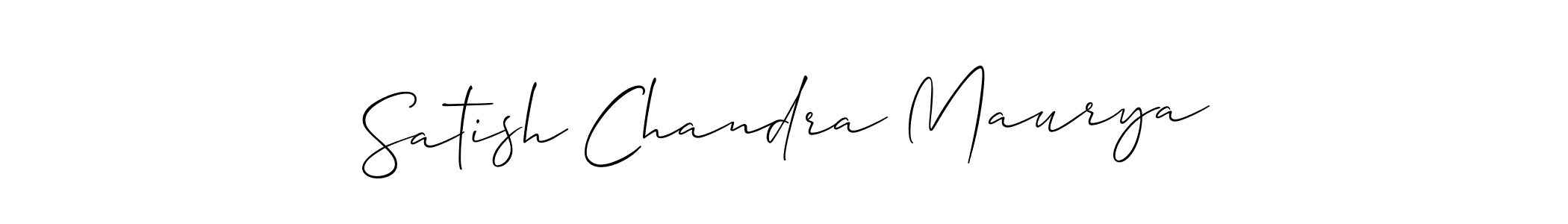 This is the best signature style for the Satish Chandra Maurya name. Also you like these signature font (Allison_Script). Mix name signature. Satish Chandra Maurya signature style 2 images and pictures png