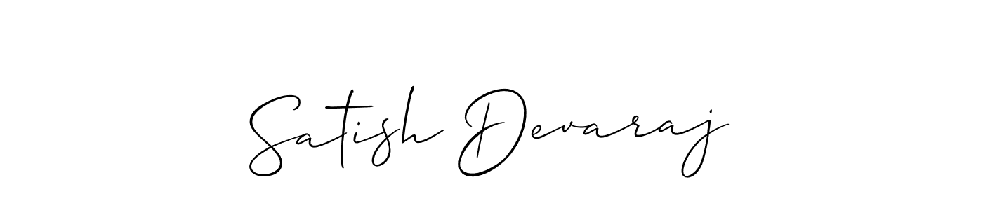 Use a signature maker to create a handwritten signature online. With this signature software, you can design (Allison_Script) your own signature for name Satish Devaraj. Satish Devaraj signature style 2 images and pictures png