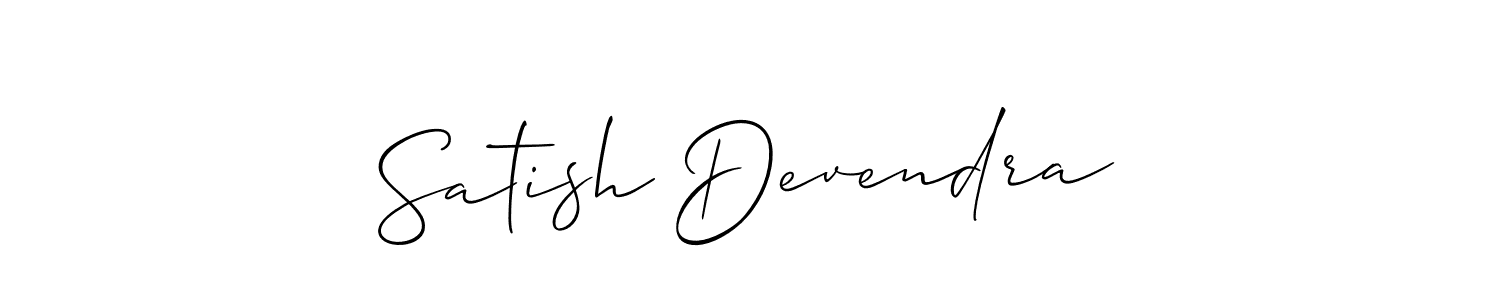Design your own signature with our free online signature maker. With this signature software, you can create a handwritten (Allison_Script) signature for name Satish Devendra. Satish Devendra signature style 2 images and pictures png