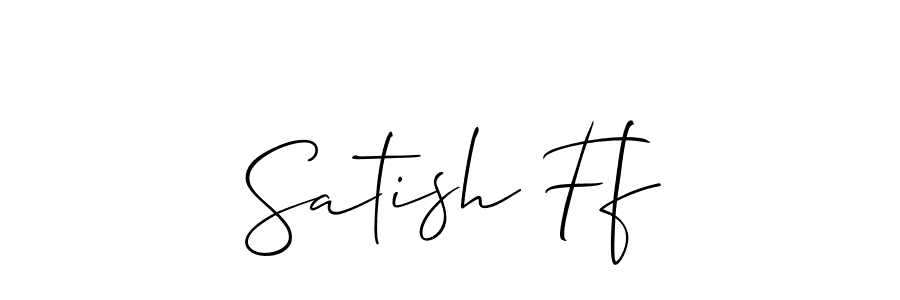 Also we have Satish Ff name is the best signature style. Create professional handwritten signature collection using Allison_Script autograph style. Satish Ff signature style 2 images and pictures png