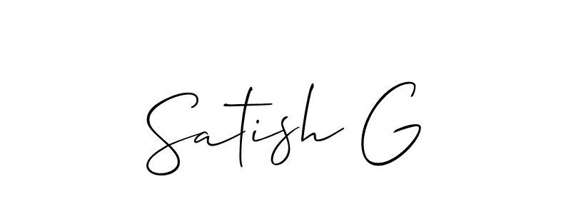 Also we have Satish G name is the best signature style. Create professional handwritten signature collection using Allison_Script autograph style. Satish G signature style 2 images and pictures png