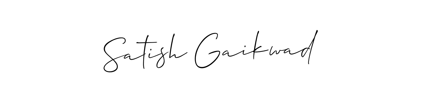 Create a beautiful signature design for name Satish Gaikwad. With this signature (Allison_Script) fonts, you can make a handwritten signature for free. Satish Gaikwad signature style 2 images and pictures png