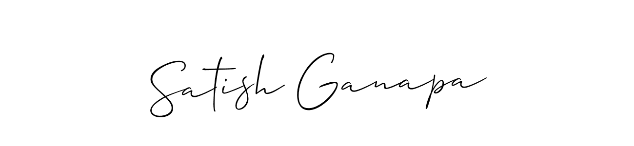 It looks lik you need a new signature style for name Satish Ganapa. Design unique handwritten (Allison_Script) signature with our free signature maker in just a few clicks. Satish Ganapa signature style 2 images and pictures png