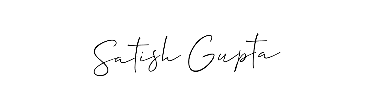 The best way (Allison_Script) to make a short signature is to pick only two or three words in your name. The name Satish Gupta include a total of six letters. For converting this name. Satish Gupta signature style 2 images and pictures png