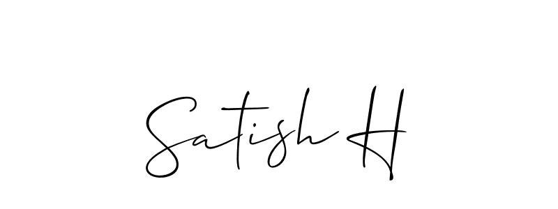 It looks lik you need a new signature style for name Satish H. Design unique handwritten (Allison_Script) signature with our free signature maker in just a few clicks. Satish H signature style 2 images and pictures png