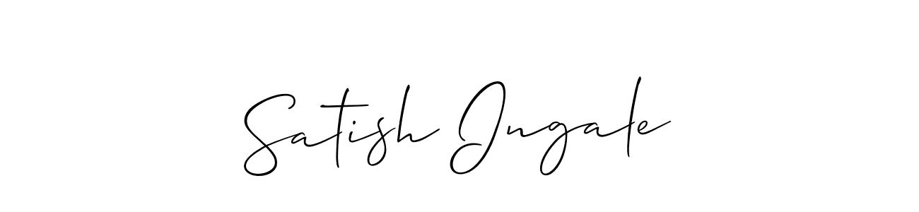 This is the best signature style for the Satish Ingale name. Also you like these signature font (Allison_Script). Mix name signature. Satish Ingale signature style 2 images and pictures png