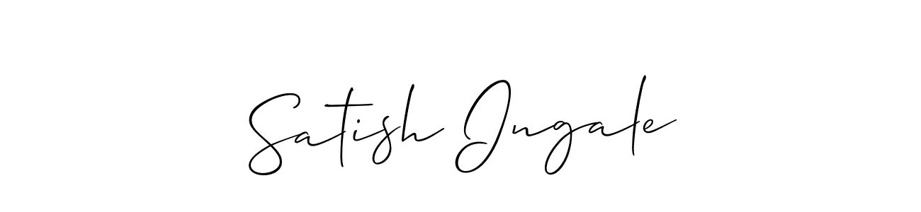 This is the best signature style for the Satish Ingale name. Also you like these signature font (Allison_Script). Mix name signature. Satish Ingale signature style 2 images and pictures png