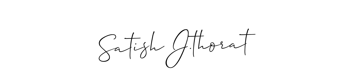 How to make Satish J.thorat signature? Allison_Script is a professional autograph style. Create handwritten signature for Satish J.thorat name. Satish J.thorat signature style 2 images and pictures png
