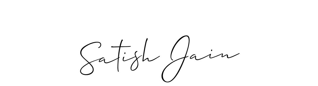 Satish Jain stylish signature style. Best Handwritten Sign (Allison_Script) for my name. Handwritten Signature Collection Ideas for my name Satish Jain. Satish Jain signature style 2 images and pictures png