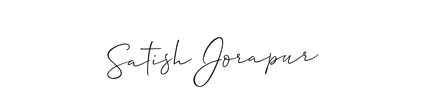Satish Jorapur stylish signature style. Best Handwritten Sign (Allison_Script) for my name. Handwritten Signature Collection Ideas for my name Satish Jorapur. Satish Jorapur signature style 2 images and pictures png