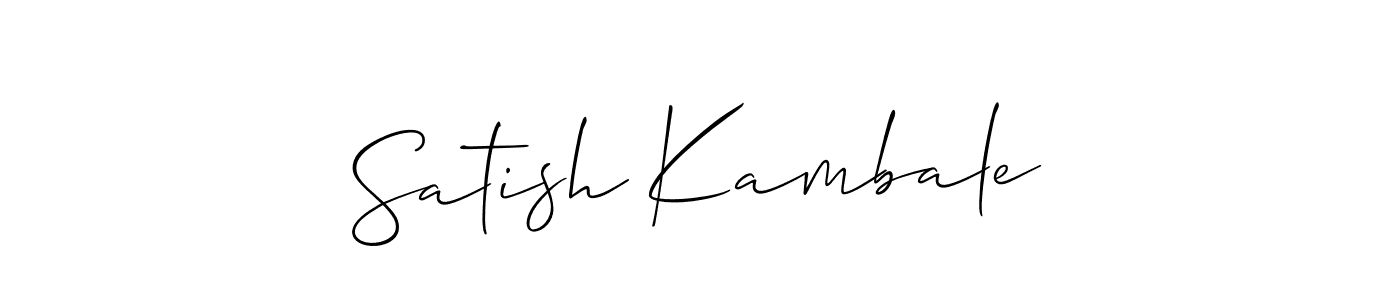 Similarly Allison_Script is the best handwritten signature design. Signature creator online .You can use it as an online autograph creator for name Satish Kambale. Satish Kambale signature style 2 images and pictures png