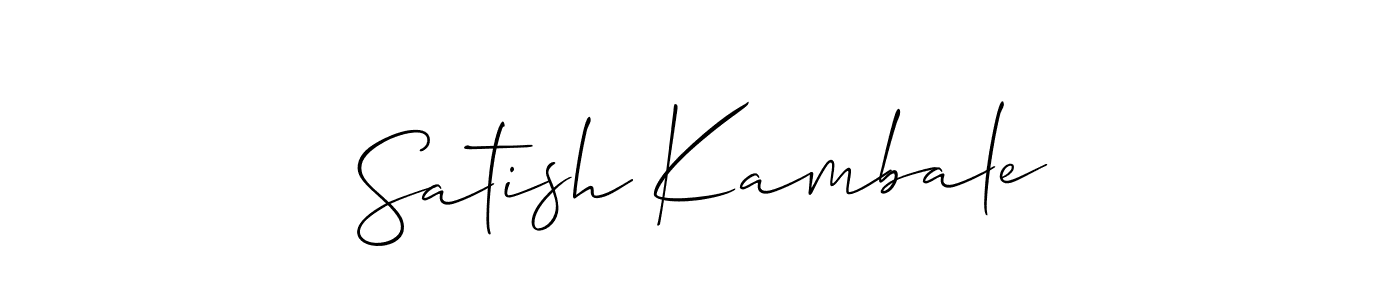 Similarly Allison_Script is the best handwritten signature design. Signature creator online .You can use it as an online autograph creator for name Satish Kambale. Satish Kambale signature style 2 images and pictures png