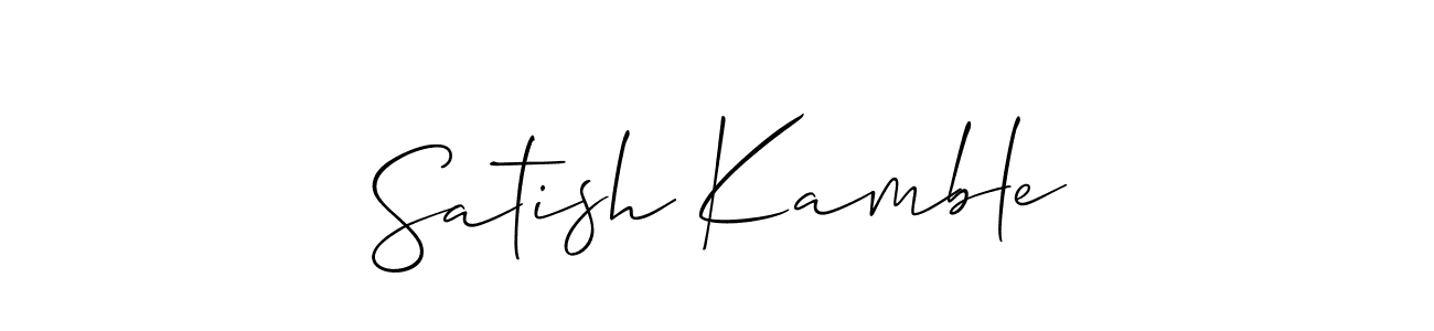 Make a beautiful signature design for name Satish Kamble. Use this online signature maker to create a handwritten signature for free. Satish Kamble signature style 2 images and pictures png