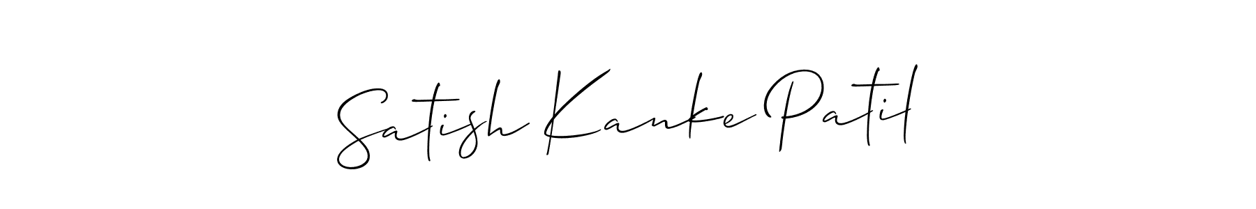 How to make Satish Kanke Patil name signature. Use Allison_Script style for creating short signs online. This is the latest handwritten sign. Satish Kanke Patil signature style 2 images and pictures png