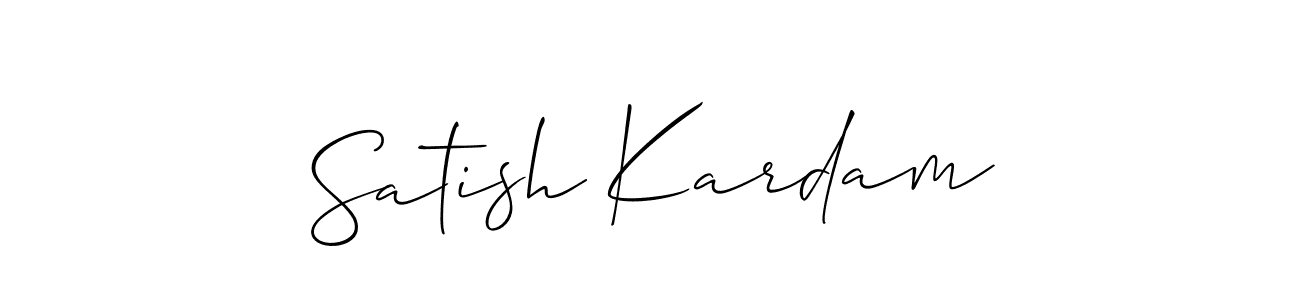 if you are searching for the best signature style for your name Satish Kardam. so please give up your signature search. here we have designed multiple signature styles  using Allison_Script. Satish Kardam signature style 2 images and pictures png