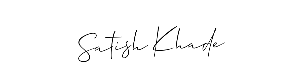 Best and Professional Signature Style for Satish Khade. Allison_Script Best Signature Style Collection. Satish Khade signature style 2 images and pictures png