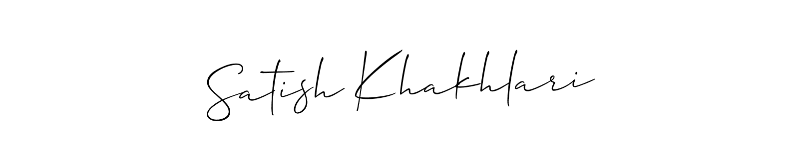 You can use this online signature creator to create a handwritten signature for the name Satish Khakhlari. This is the best online autograph maker. Satish Khakhlari signature style 2 images and pictures png