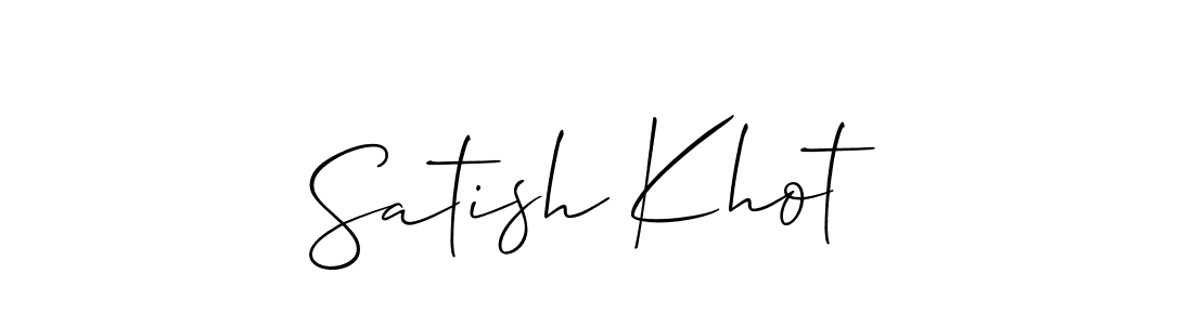 Create a beautiful signature design for name Satish Khot. With this signature (Allison_Script) fonts, you can make a handwritten signature for free. Satish Khot signature style 2 images and pictures png