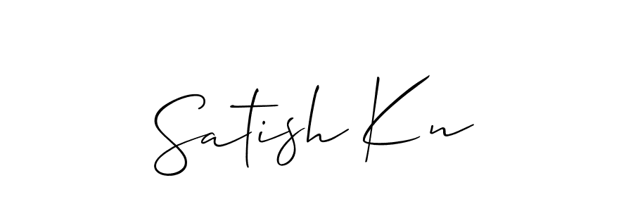 Satish Kn stylish signature style. Best Handwritten Sign (Allison_Script) for my name. Handwritten Signature Collection Ideas for my name Satish Kn. Satish Kn signature style 2 images and pictures png