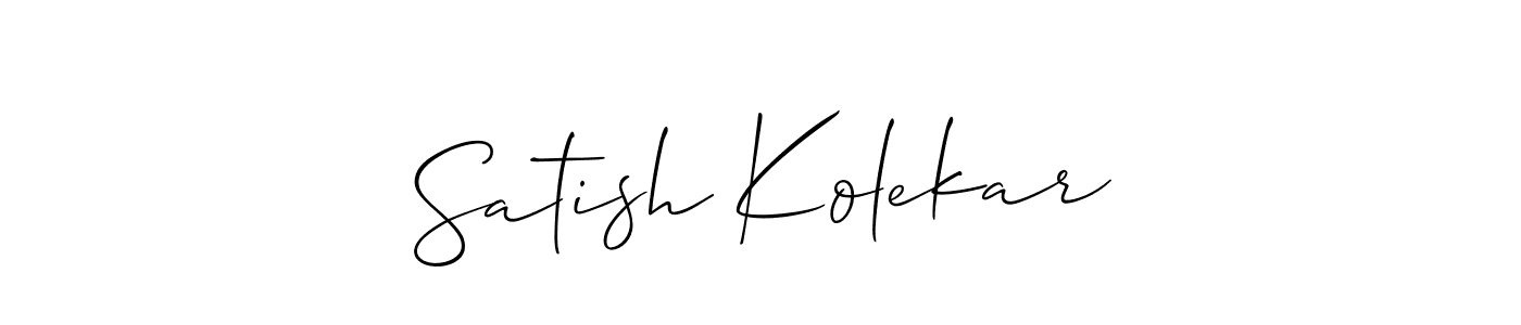 How to make Satish Kolekar name signature. Use Allison_Script style for creating short signs online. This is the latest handwritten sign. Satish Kolekar signature style 2 images and pictures png