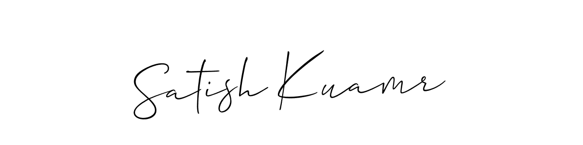 Design your own signature with our free online signature maker. With this signature software, you can create a handwritten (Allison_Script) signature for name Satish Kuamr. Satish Kuamr signature style 2 images and pictures png