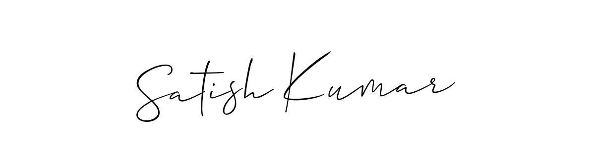 How to make Satish Kumar signature? Allison_Script is a professional autograph style. Create handwritten signature for Satish Kumar name. Satish Kumar signature style 2 images and pictures png