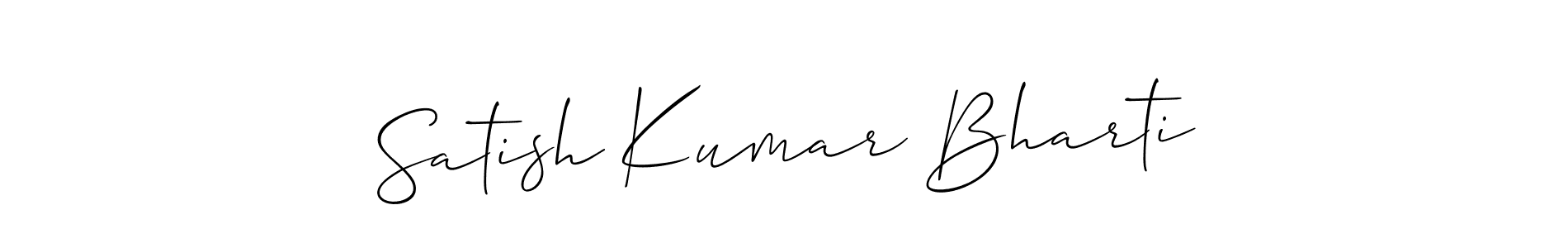 if you are searching for the best signature style for your name Satish Kumar Bharti. so please give up your signature search. here we have designed multiple signature styles  using Allison_Script. Satish Kumar Bharti signature style 2 images and pictures png