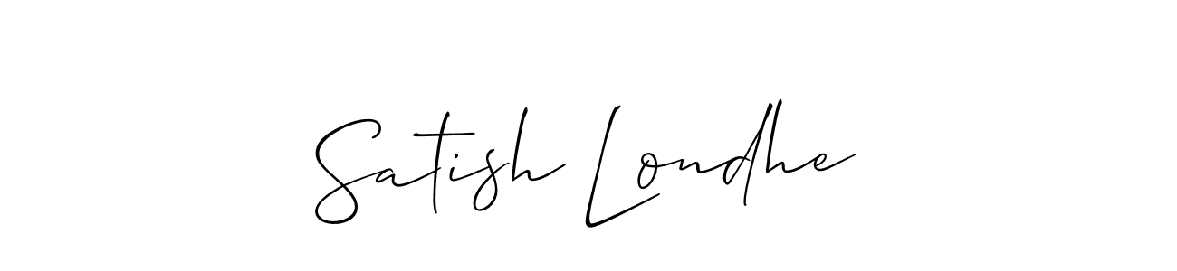 Satish Londhe stylish signature style. Best Handwritten Sign (Allison_Script) for my name. Handwritten Signature Collection Ideas for my name Satish Londhe. Satish Londhe signature style 2 images and pictures png