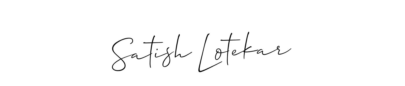 It looks lik you need a new signature style for name Satish Lotekar. Design unique handwritten (Allison_Script) signature with our free signature maker in just a few clicks. Satish Lotekar signature style 2 images and pictures png