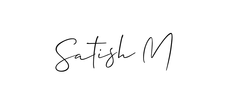 Satish M stylish signature style. Best Handwritten Sign (Allison_Script) for my name. Handwritten Signature Collection Ideas for my name Satish M. Satish M signature style 2 images and pictures png