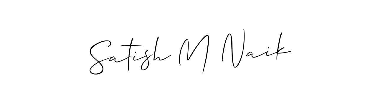 The best way (Allison_Script) to make a short signature is to pick only two or three words in your name. The name Satish M Naik include a total of six letters. For converting this name. Satish M Naik signature style 2 images and pictures png