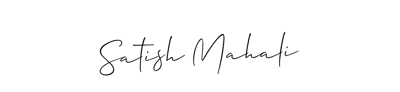 How to make Satish Mahali name signature. Use Allison_Script style for creating short signs online. This is the latest handwritten sign. Satish Mahali signature style 2 images and pictures png