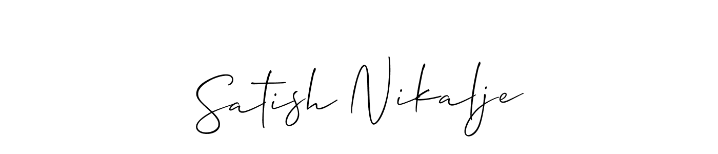 Make a beautiful signature design for name Satish Nikalje. Use this online signature maker to create a handwritten signature for free. Satish Nikalje signature style 2 images and pictures png