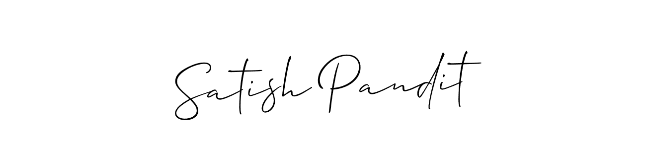 Create a beautiful signature design for name Satish Pandit. With this signature (Allison_Script) fonts, you can make a handwritten signature for free. Satish Pandit signature style 2 images and pictures png