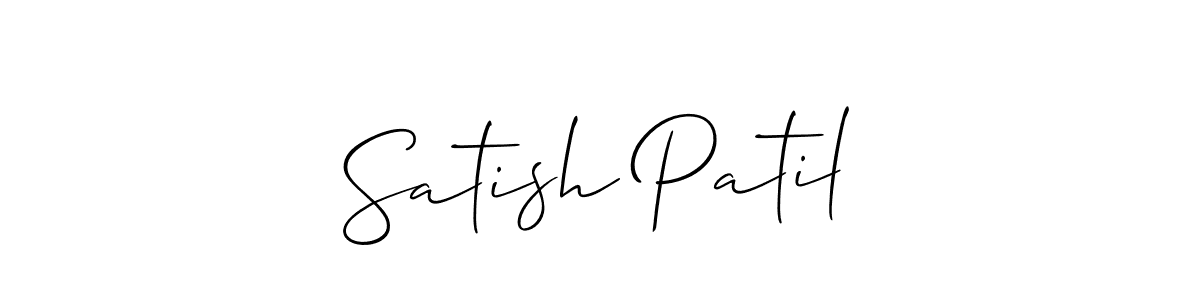 How to make Satish Patil name signature. Use Allison_Script style for creating short signs online. This is the latest handwritten sign. Satish Patil signature style 2 images and pictures png