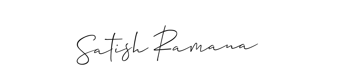 Use a signature maker to create a handwritten signature online. With this signature software, you can design (Allison_Script) your own signature for name Satish Ramana. Satish Ramana signature style 2 images and pictures png