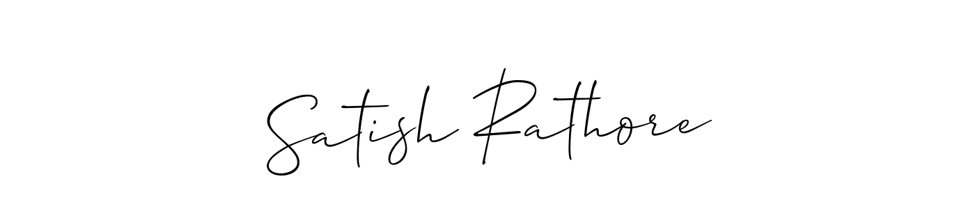 This is the best signature style for the Satish Rathore name. Also you like these signature font (Allison_Script). Mix name signature. Satish Rathore signature style 2 images and pictures png