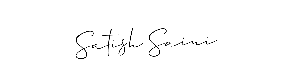 Similarly Allison_Script is the best handwritten signature design. Signature creator online .You can use it as an online autograph creator for name Satish Saini. Satish Saini signature style 2 images and pictures png