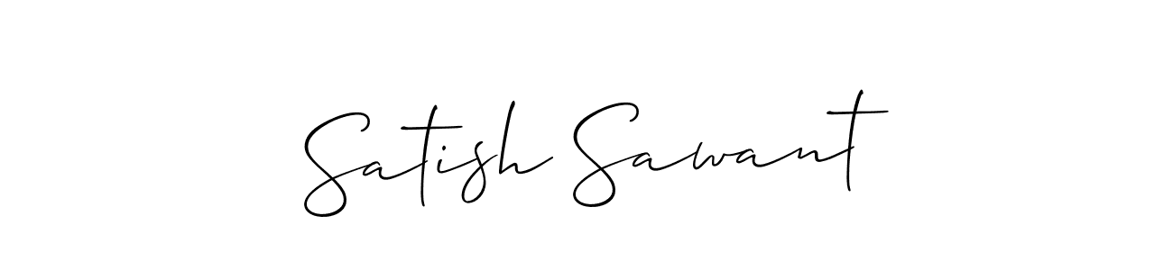 Satish Sawant stylish signature style. Best Handwritten Sign (Allison_Script) for my name. Handwritten Signature Collection Ideas for my name Satish Sawant. Satish Sawant signature style 2 images and pictures png