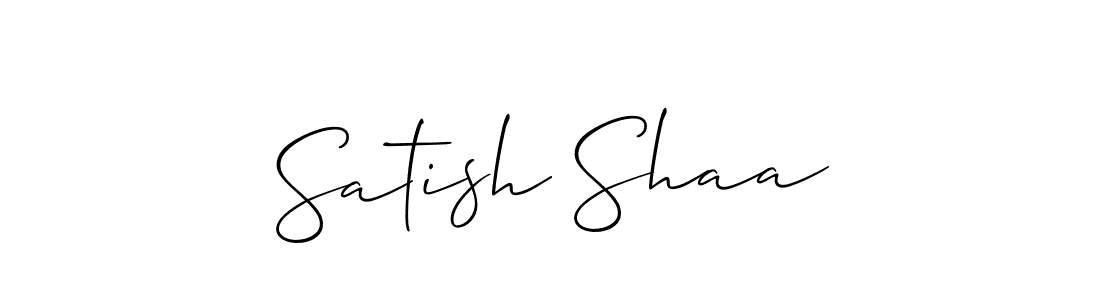 How to Draw Satish Shaa signature style? Allison_Script is a latest design signature styles for name Satish Shaa. Satish Shaa signature style 2 images and pictures png