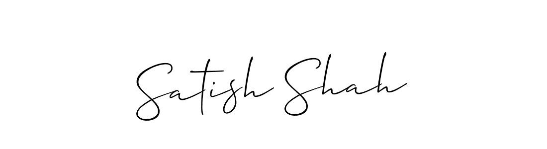 Design your own signature with our free online signature maker. With this signature software, you can create a handwritten (Allison_Script) signature for name Satish Shah. Satish Shah signature style 2 images and pictures png