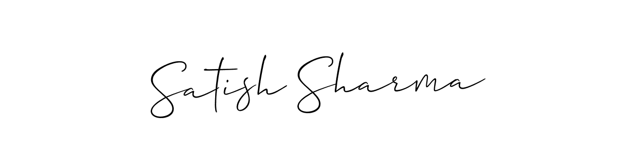 Make a beautiful signature design for name Satish Sharma. With this signature (Allison_Script) style, you can create a handwritten signature for free. Satish Sharma signature style 2 images and pictures png