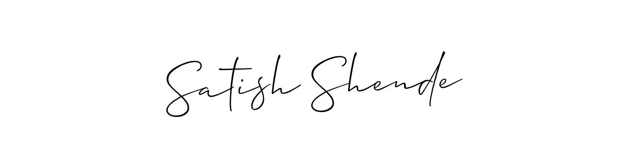 Satish Shende stylish signature style. Best Handwritten Sign (Allison_Script) for my name. Handwritten Signature Collection Ideas for my name Satish Shende. Satish Shende signature style 2 images and pictures png