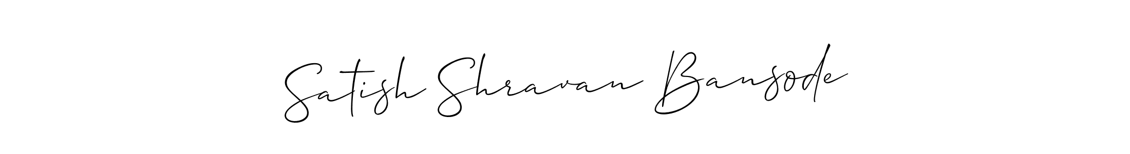Also You can easily find your signature by using the search form. We will create Satish Shravan Bansode name handwritten signature images for you free of cost using Allison_Script sign style. Satish Shravan Bansode signature style 2 images and pictures png