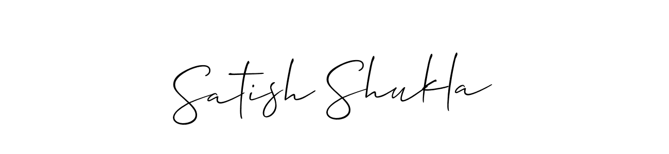 This is the best signature style for the Satish Shukla name. Also you like these signature font (Allison_Script). Mix name signature. Satish Shukla signature style 2 images and pictures png