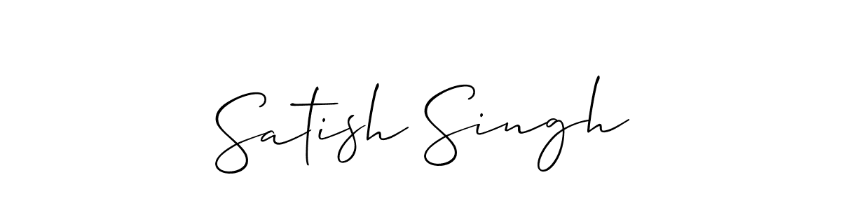 if you are searching for the best signature style for your name Satish Singh. so please give up your signature search. here we have designed multiple signature styles  using Allison_Script. Satish Singh signature style 2 images and pictures png