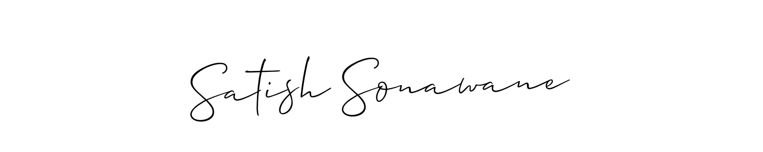 Make a beautiful signature design for name Satish Sonawane. With this signature (Allison_Script) style, you can create a handwritten signature for free. Satish Sonawane signature style 2 images and pictures png