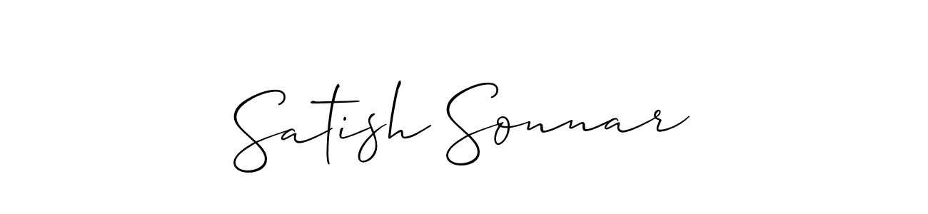 Also we have Satish Sonnar name is the best signature style. Create professional handwritten signature collection using Allison_Script autograph style. Satish Sonnar signature style 2 images and pictures png